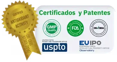 Certificados y patentes MultyDrink: GMP, FDA, INVIMA, USPTO y EUIPO