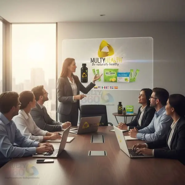 Equipo Multy360 en reunión de negocios